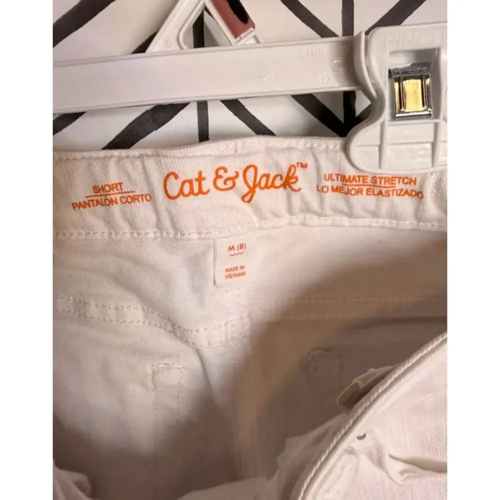 Cat & Jack &Wonder Nation 3Pc Tanks & White Denim Shorts Bundle Girls M 7-8 5064
